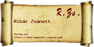 Ribár Zsanett névjegykártya
